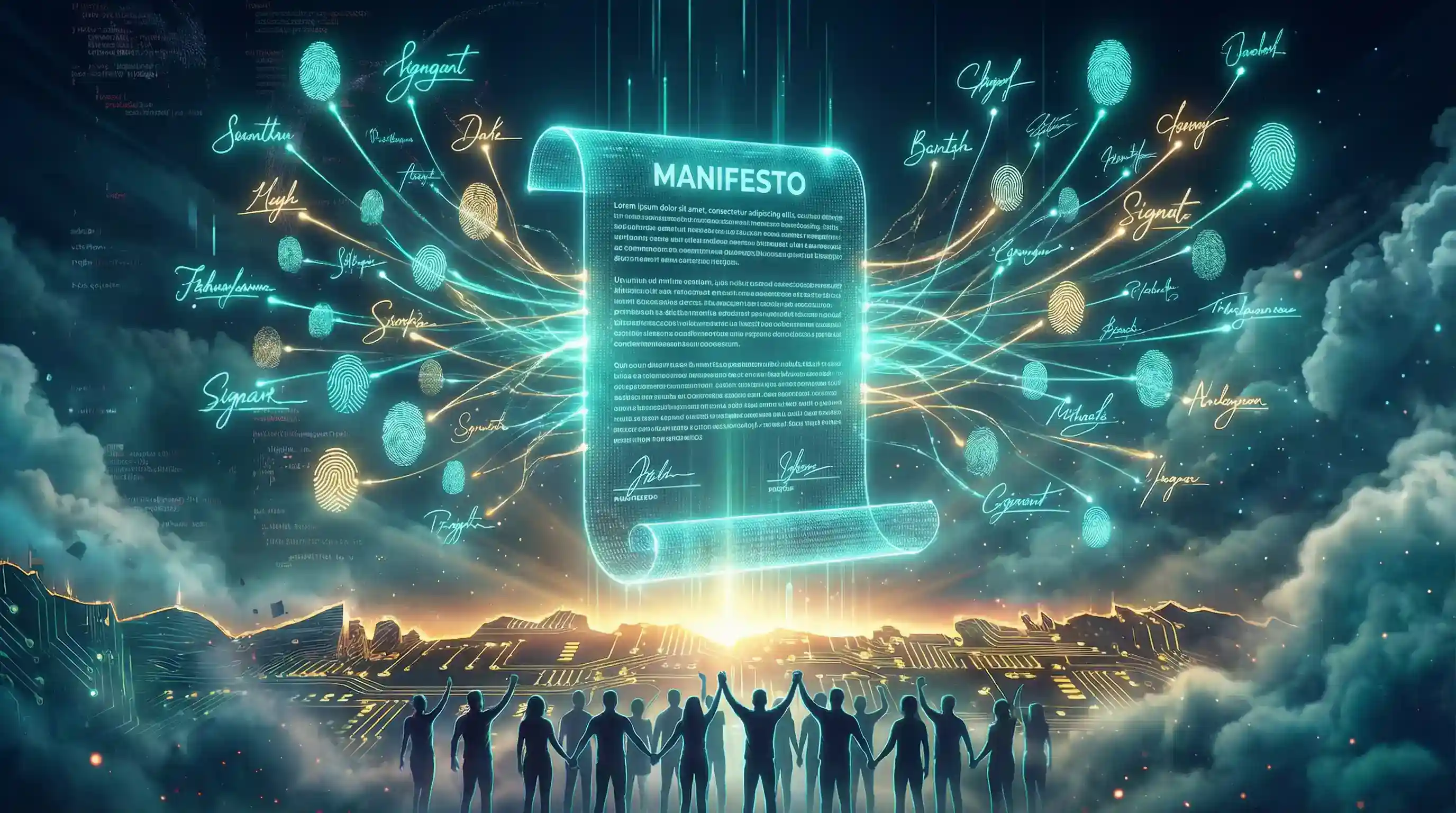 Miles de personas firmando el manifiesto por la verdad digital